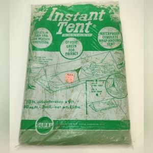 Instant Tent in Green By Glove Plastic Company   Vintage